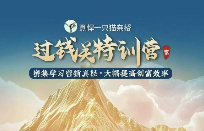 剽悍一只猫-过钱关特训营，学习营销真经 大幅度提高创富效率-云创智库