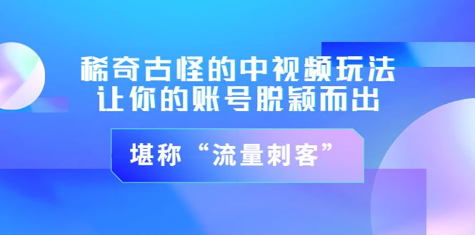 （3159期）稀奇古怪的中视频玩法，让你的账号脱颖而出，堪称“流量刺客”（图文+视频)-云创智库