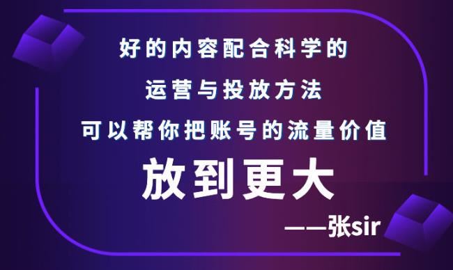 （2747期）张sir账号流量增长课，告别海王流量，让你的流量更精准-云创智库
