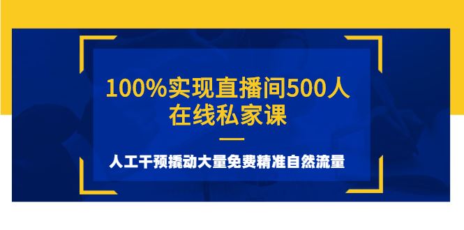 （2577期）100%实现直播间500人在线私家课，人工干预撬动大量免费精准自然流量-云创智库