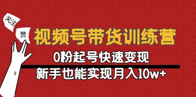 （4446期）视频号带货训练营：0粉起号快速变现，新手也能实现月入10w+-云创智库