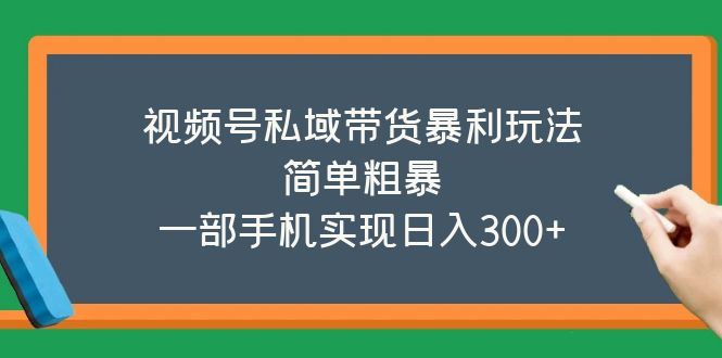 （5544期）视频号私域带货暴利玩法，简单粗暴，一部手机实现日入300+-云创智库