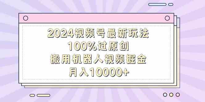 （9151期）2024视频号最新玩法，100%过原创，搬用机器人视频掘金，月入10000+-云创智库