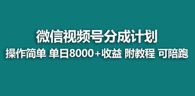 （8929期）【蓝海项目】视频号分成计划最新玩法，单天收益8000+，附玩法教程，24年…-云创智库