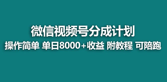 （8649期）【蓝海项目】视频号分成计划最新玩法，单天收益8000+，附玩法教程-云创智库