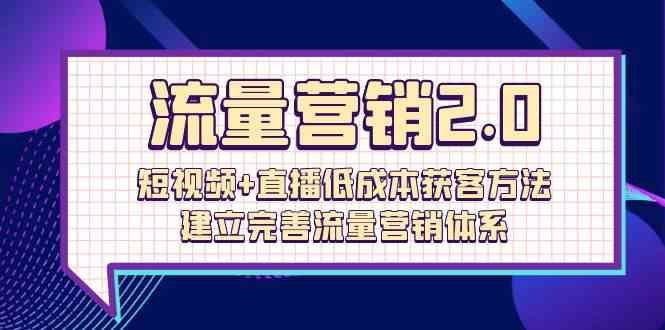 （10114期）流量-营销2.0：短视频+直播低成本获客方法，建立完善流量营销体系（72节）-云创智库