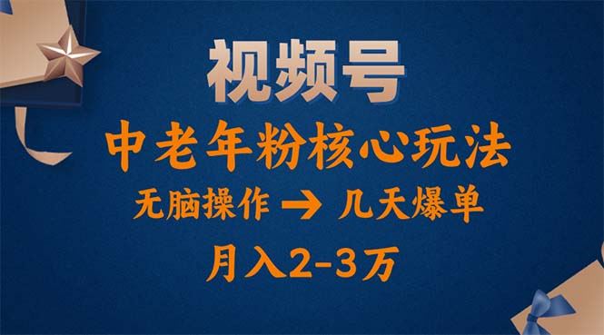（11288期）视频号火爆玩法，高端中老年粉核心打法，无脑操作，一天十分钟，月入两万-云创智库