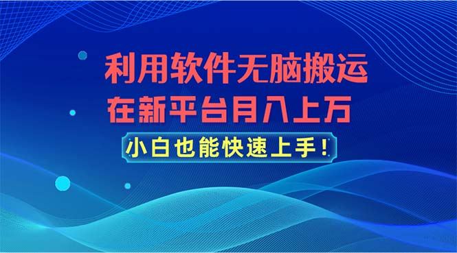 （11078期）利用软件无脑搬运，在新平台月入上万，小白也能快速上手-云创智库