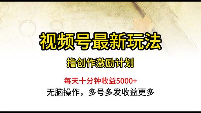 （10591期）视频号最新玩法，每日一小时月入5000+-云创智库