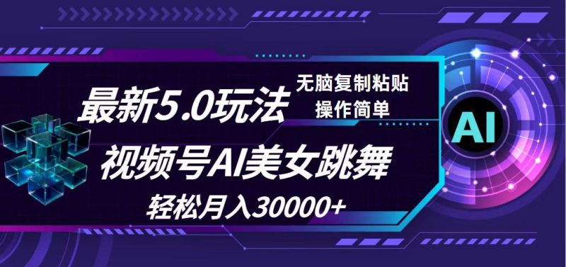（12284期）视频号5.0最新玩法，AI美女跳舞，轻松月入30000+-云创智库