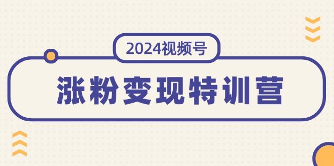 （11779期）2024视频号-涨粉变现特训营：一站式打造稳定视频号涨粉变现模式（10节）-云创智库