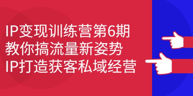 （2351期）IP变现训练营第6期：教你搞流量新姿势，IP打造获客私域经营-云创智库