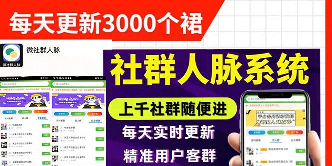 （2897期）微信群采集系统，每天实时更新1000+微信群【永久免费版】-云创智库