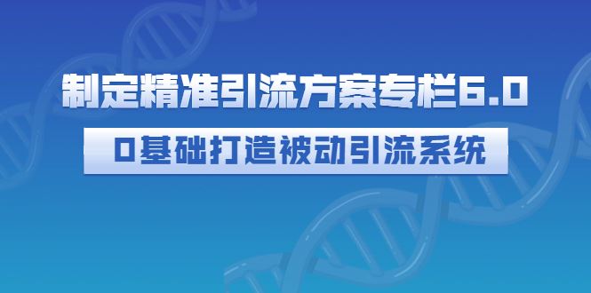 （2721期）制定精准引流方案专栏6.0：0基础打造被动引流系统（价值1380元）-云创智库