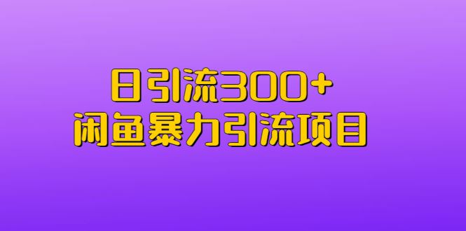 （6694期）日引流300+闲鱼暴力引流项目-云创智库