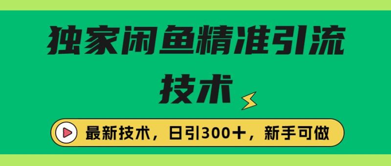 （6635期）独家闲鱼引流技术，日引300＋实战玩法-云创智库