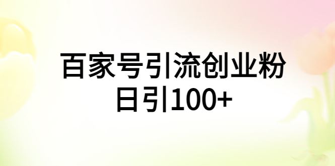 （5994期）百家号引流创业粉日引100+有手机电脑就可以操作！-云创智库