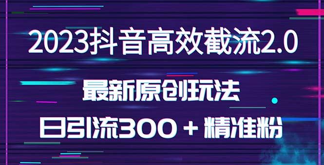 （5293期）日引300＋创业粉，独家抖音高效截流2.0玩法（价值1280）-云创智库