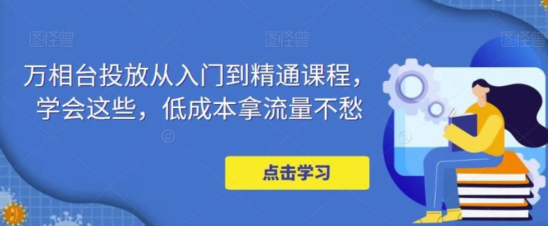 （4920期）万相台投放·新手到精通课程，学会这些，低成本拿流量不愁！-云创智库