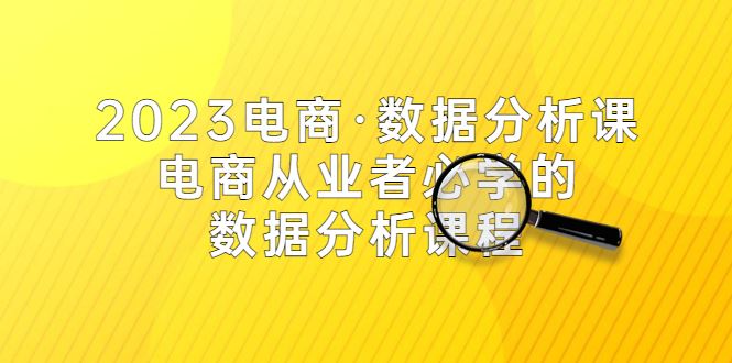 （5495期）2023电商·数据分析课，电商·从业者必学的数据分析课程（42节课）-云创智库