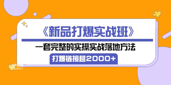 （3175期）《新品打爆实战班》一套完整的实操实战落地方法，打爆链接超2000+（28节课)-云创智库