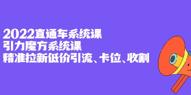 （2397期）2022直通车系统课+引力魔方系统课，精准拉新低价引流、卡位、收割-云创智库