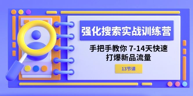 （11557期）强化 搜索实战训练营，手把手教你 7-14天快速-打爆新品流量（13节课）-云创智库