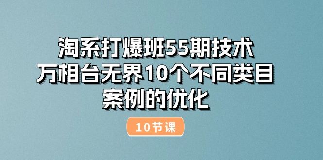 （10996期）淘系打爆班55期技术：万相台无界10个不同类目案例的优化（10节）-云创智库