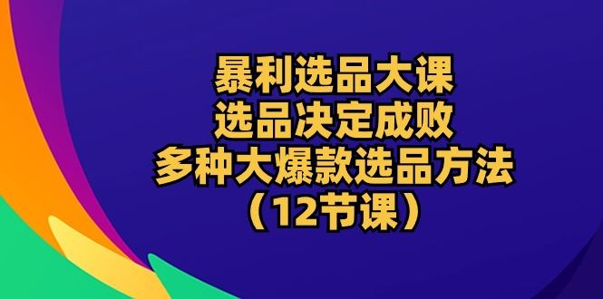 （10521期）暴利 选品大课：选品决定成败，教你多种大爆款选品方法（12节课）-云创智库