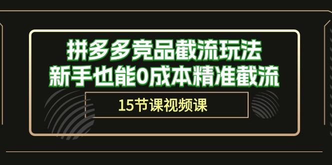 （10301期）拼多多竞品截流玩法，新手也能0成本精准截流（15节课）-云创智库