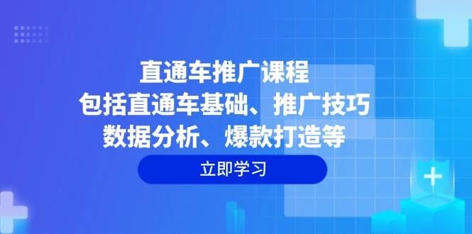 （14001期）直通车推广课程：包括直通车基础、推广技巧、数据分析、爆款打造等-云创智库