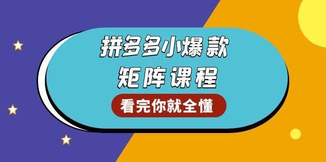 （13699期）拼多多爆款矩阵课程：教你测出店铺爆款，优化销量，提升GMV，打造爆款群-云创智库
