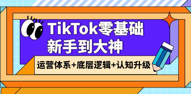（3680期）TikTok零基础新手到大神：运营体系+底层逻辑+认知升级（9节系列课）-云创智库