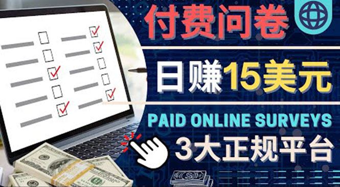 （4208期）参与付费调查，利用自己的空闲时间完成问卷，适合新手的平台，日赚15美元-云创智库