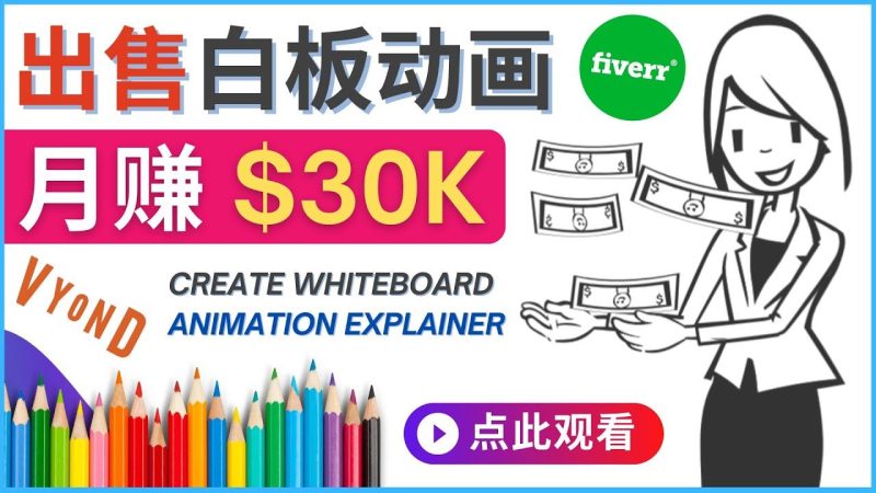 （4302期）如何用最简单制作白板动画（WhiteBoard Animation）月赚3万美元-云创智库