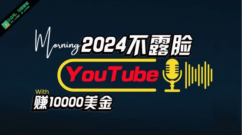 （10348期）AI做不露脸YouTube赚$10000月，傻瓜式操作，小白可做，简单粗暴-云创智库