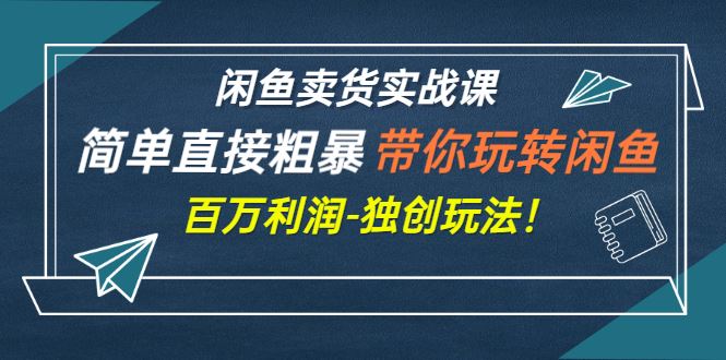 （2782期）闲鱼卖货实战课，简单直接粗暴，带你玩转闲鱼-百万利润-独创玩法！-云创智库