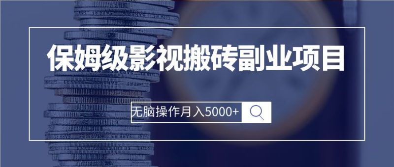 （2504期）保姆级影视搬砖副业项目 无脑操作月入5000+-云创智库
