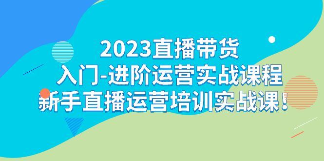 （7162期）2023直播带货入门-进阶运营实战课程：新手直播运营培训实战课！-云创智库