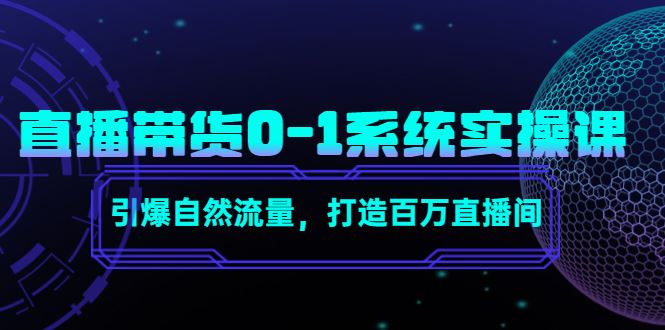 （4447期）直播带货0-1系统实操课，引爆自然流量，打造百万直播间！-云创智库