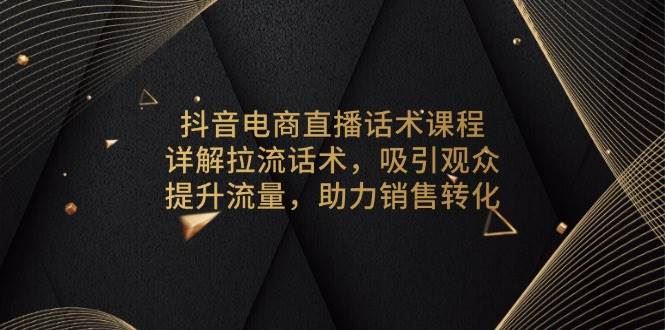 （13846期）抖音电商直播话术课程，详解拉流话术，吸引观众，提升流量，助力销售转化-云创智库