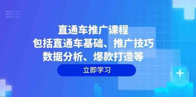 直通车推广课程：包括直通车基础、推广技巧、数据分析、爆款打造等-云创智库