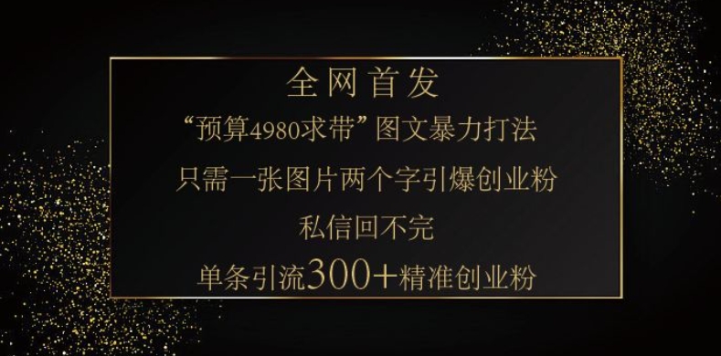 小红书神奇图片引流法，只需一张图，就能单条笔记凭借此方法，轻松引流 300 + 精准创业粉-云创智库