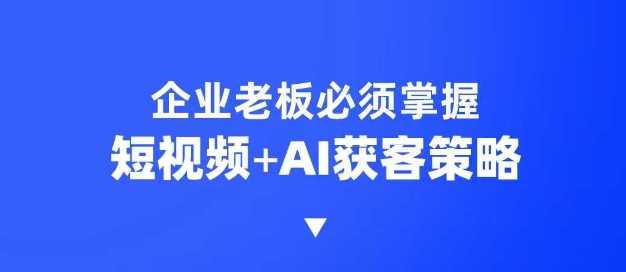 企业短视频AI获客霸屏流量课，6步短视频+AI突围法，3大霸屏抢客策略-云创智库