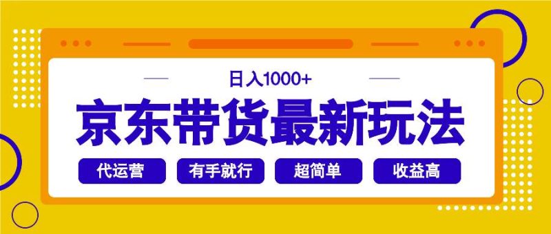 （14367期）京东带货最新玩法，日入1000+，操作超简单，有手就行-云创智库