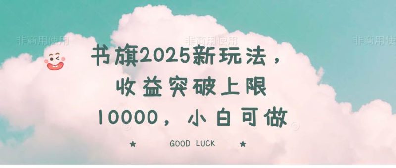 （14519期）书旗2025新玩法，收益突破上限10000，小白可做-云创智库