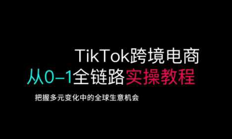 TikTok跨境电商从0-1全链路全方位实操教程，把握多元变化中的全球生意机会-云创智库