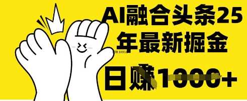 掌握这招：DeepSeek 融合今日头条，一键复制粘贴，日入 1k【揭秘】-云创智库