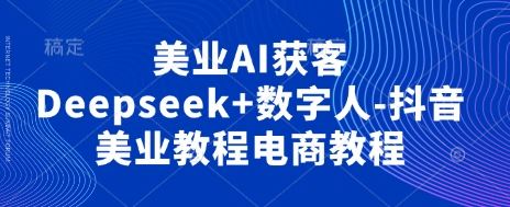美业AI获客Deepseek+数字人-抖音美业教程电商教程-云创智库