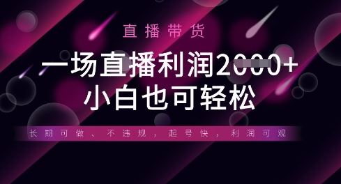 半无人直播带货，一场利润数张，适合所有平台玩法，小白也可轻松-云创智库
